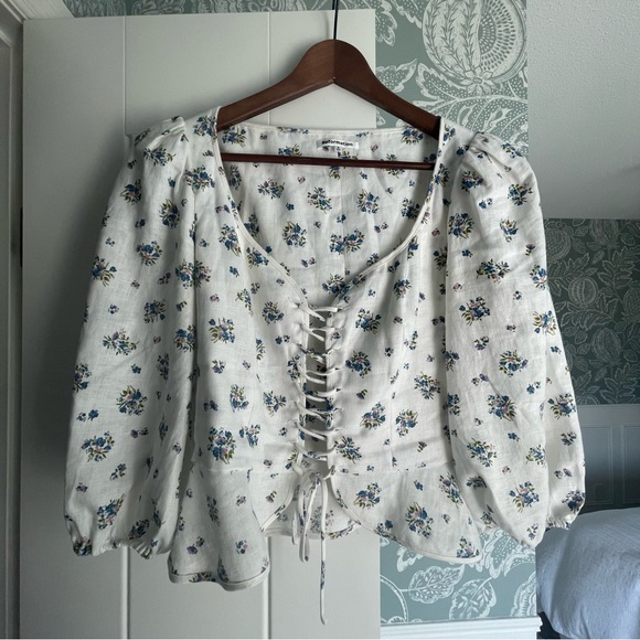 REFORMATION LINEN TOP - Picture 2 of 12